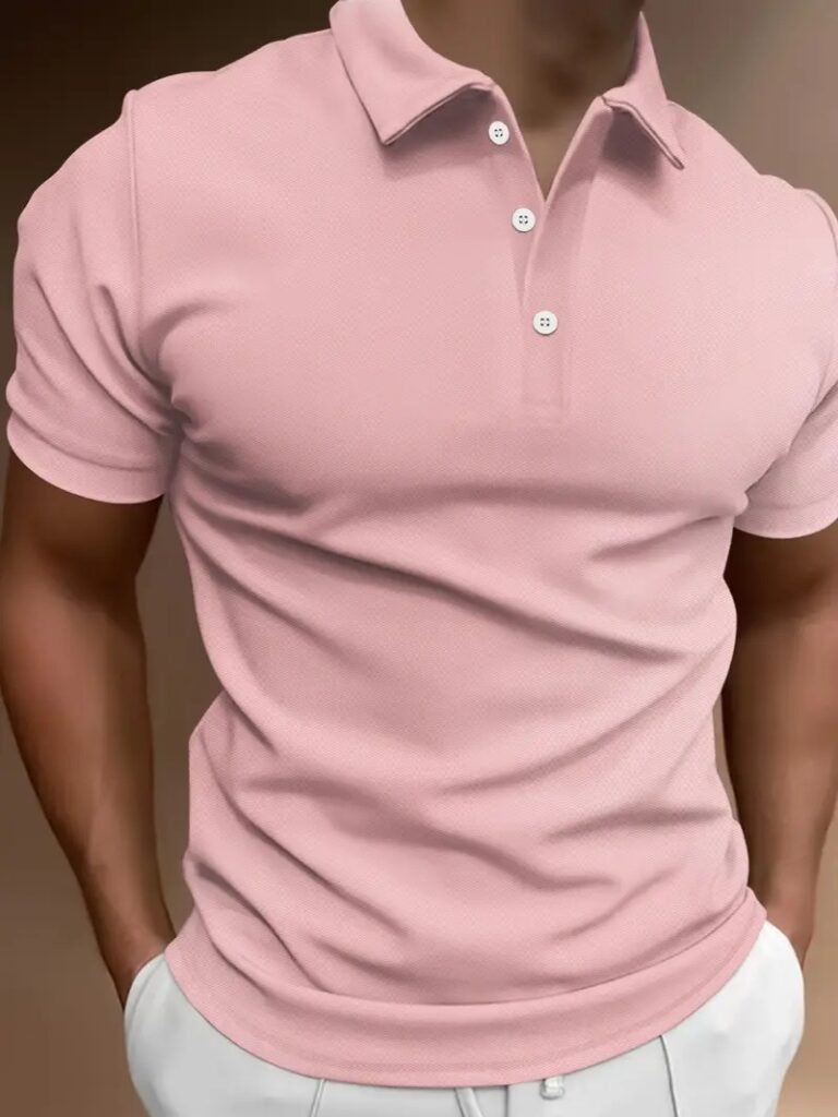 Men’s Classic Pink Polo Shirt