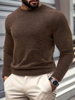 Men’s Ribbed Knit Pullover