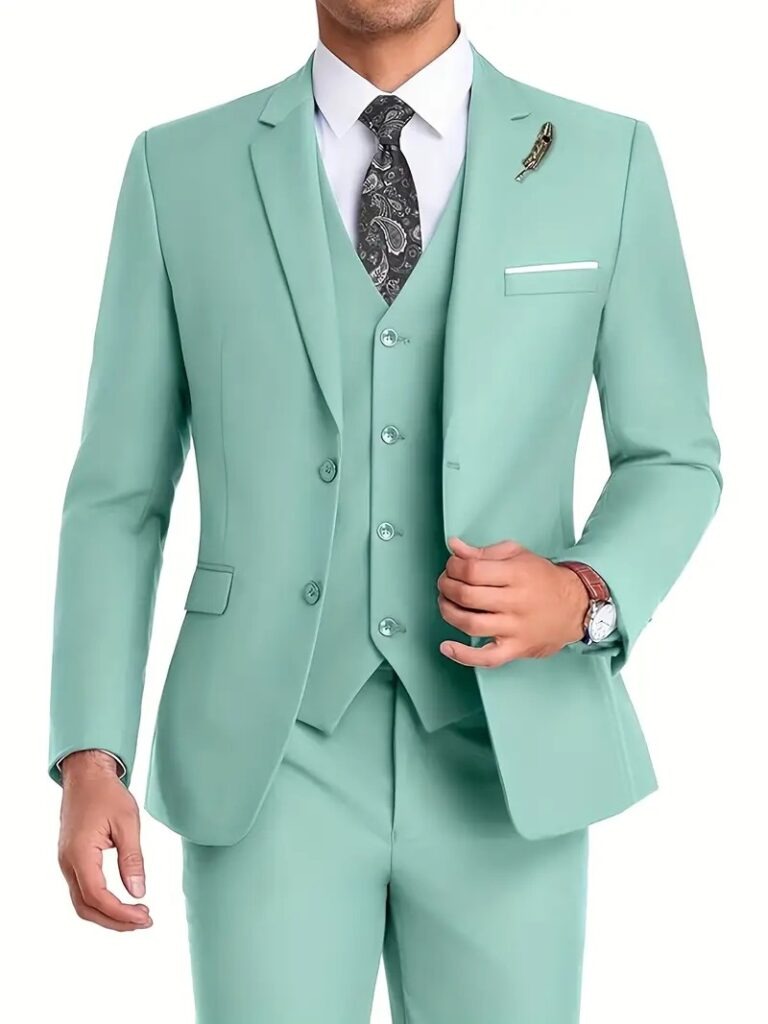 Men’s 3-Piece Elegant Slim Fit Suit Set